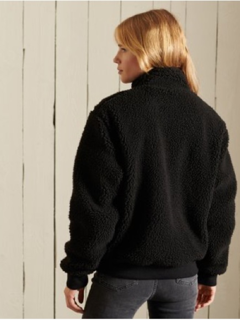 Columbia Black Teddy Sherpa Jacket with Zip Pockets